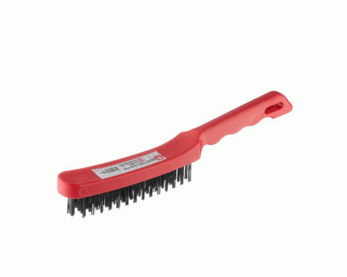 Щітка ручна по металу 4-рядна металева з пласт. ручкою, корпус (120/12) BT-0007/ 27-005