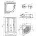 Гідробокс Lidz MAJATEK SBM (100*100) високий+ скло проз. 5мм + стінки WHI 33760