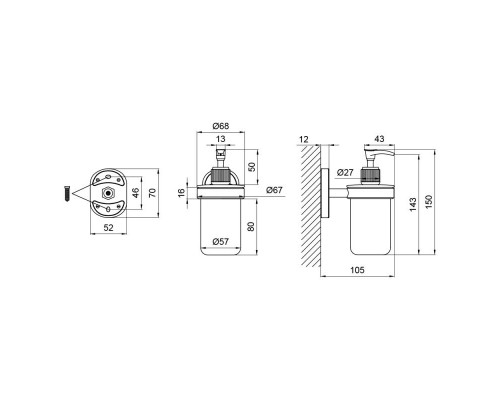 Дозатор рідкого мила Lidz 22084