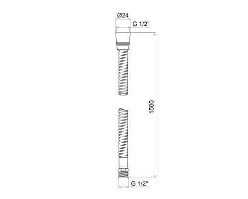 Шланг для душа Lidz 1,50м 35462