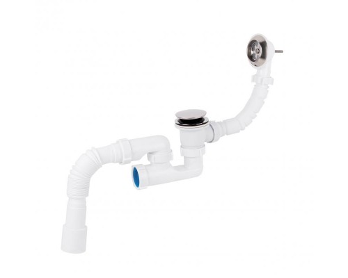 Сифон для ванни Lidz (whi) КЛІК-КЛАК з ревізією, перелив 1 1 2 50мм  36700