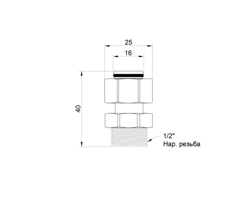 МП Муфта різьбова ЗР Ф16*1/2 SD 10596 МП Муфта різьбова ЗР Ф16*1/2 SD 10596