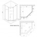 Душова кабіна Lidz DOZORKA 90*90 BLA.LOW.TR низький, скло прозоре 6мм 39510