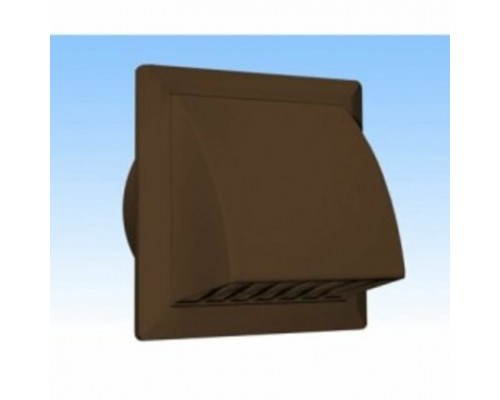 Решітка вентиляційна КОВПАК з клапаном і флянцем 140*140 коричнева 1326Р/01