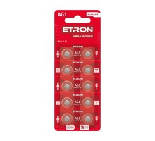 Батарейка ETRON годинникова AG1 LR621 10pcs поштучно