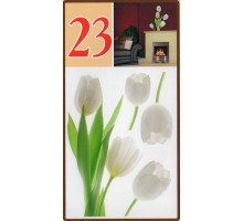 Наклейка декоративна №23 Тюльпани білі ArtDecor
