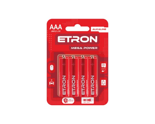 Батарейка ETRON AАA-C8 12B/LR03 циліндр алкалінова 8pcs поштучно