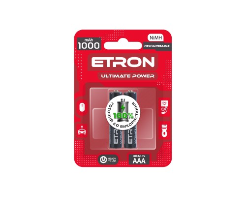 Батарейка ETRON ААА 1000mAh NI-Mh